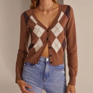 NWT Favorite Daughter Argyle Griffin Cardigan